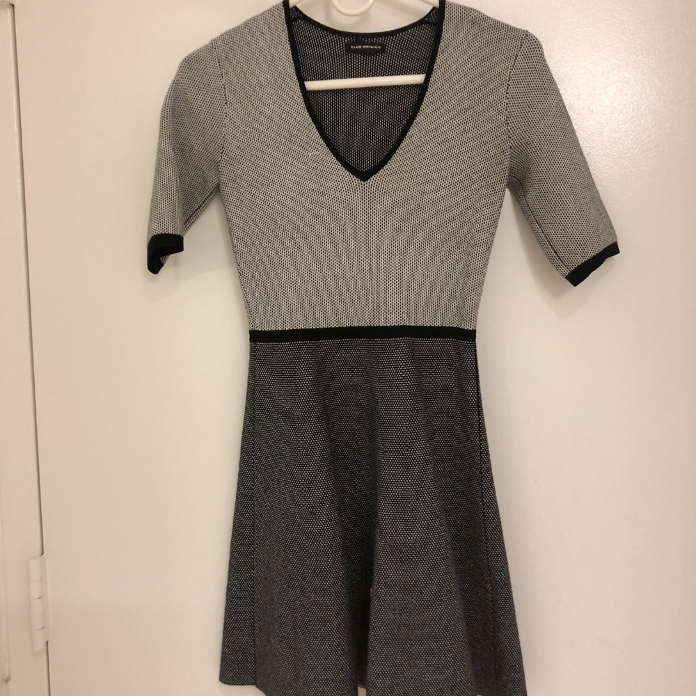 Club Monaco polka dot sweater minidress XS